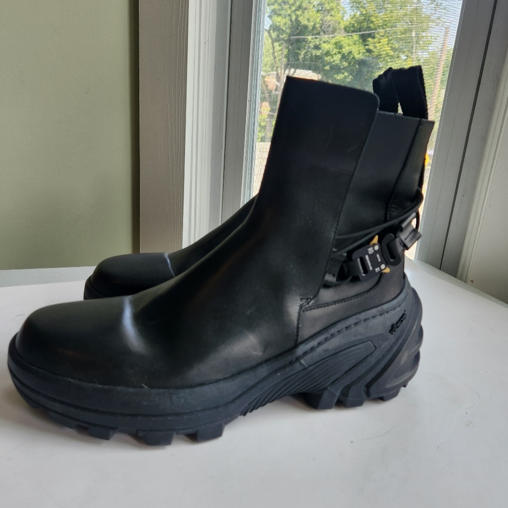 1017 ALYX 9SM Black Buckle Fixed SKX Sole Chelsea Boots size 45 BNWOB - Picture 12 of 15